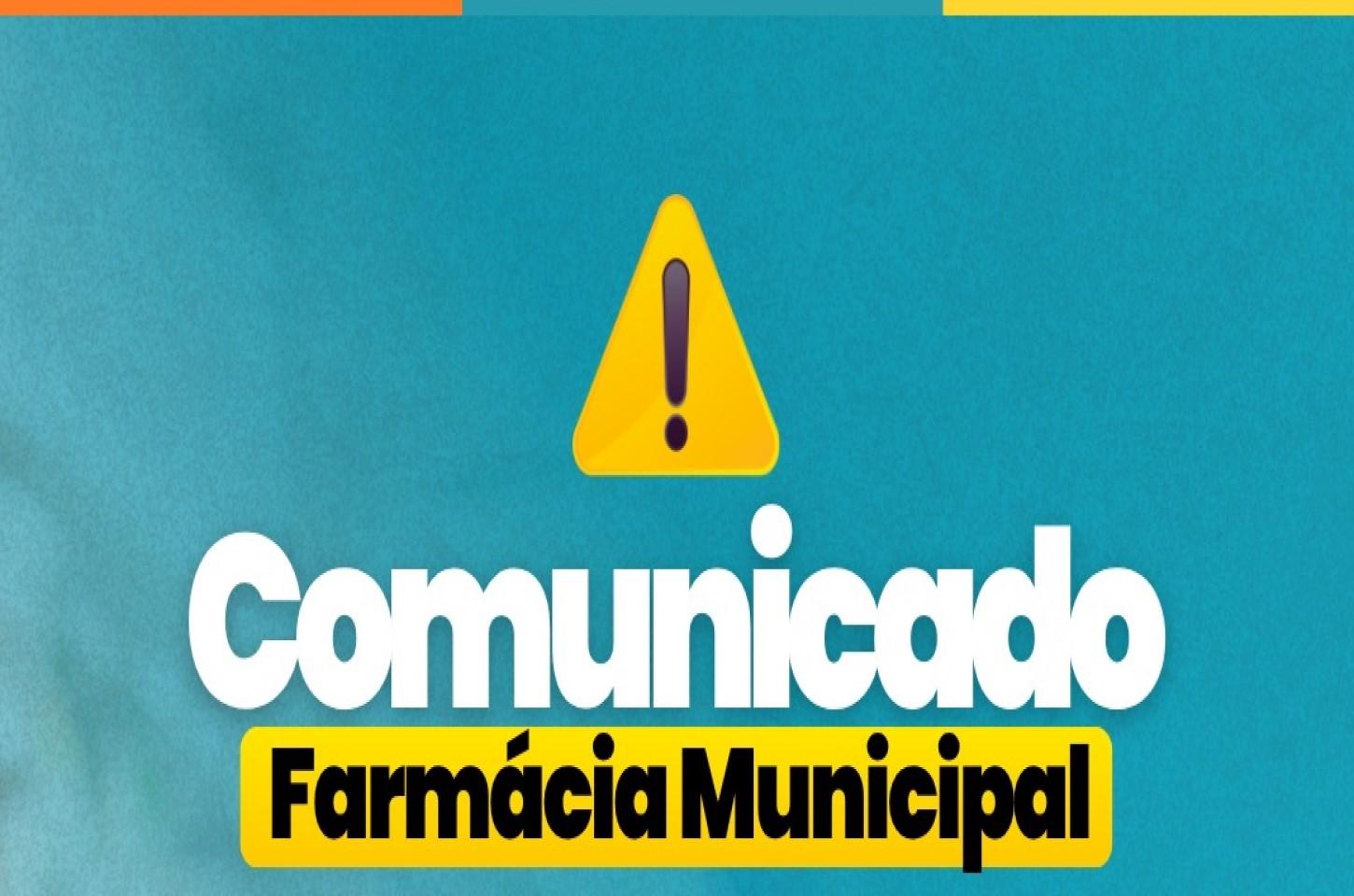 Farmácia Municipal estará fechada nesta segunda-feira, 07 de setembro, feriado.